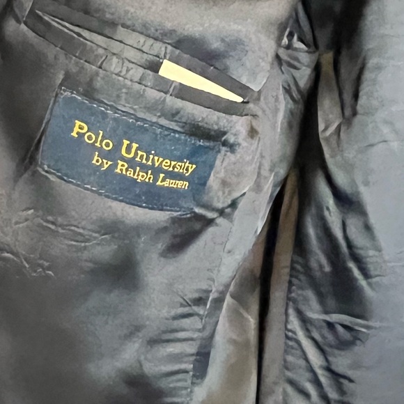 POLO RALPH LAUREN Classic 2 Button Navy Blazer with Gold Buttons Wool Size 44L - Picture 3 of 7